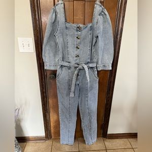 Hayden Los Angeles Denim One Piece Jumpsuit w/belt- medium